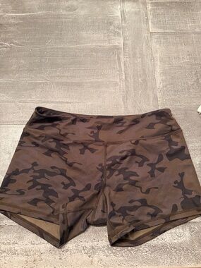 Born Primitive Olive Camo High-Rise Athletic Shorts